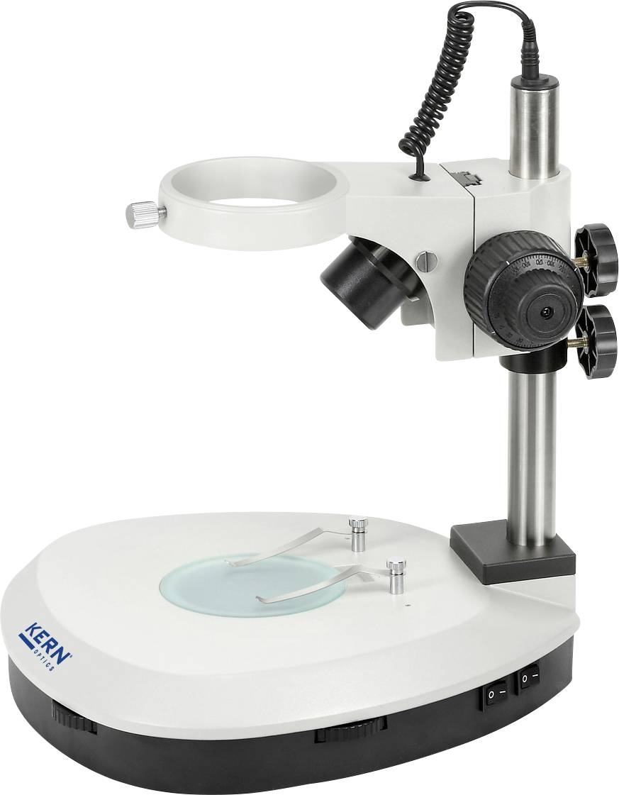 Microscopio da laboratorio con illuminazione a LED e supporto regolabile. Adatto per indagini e analisi scientifiche precise.