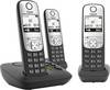 Gigaset A690A Trio DECT/GAP Telefono cordless analogico Segreteria telefonica Nero
