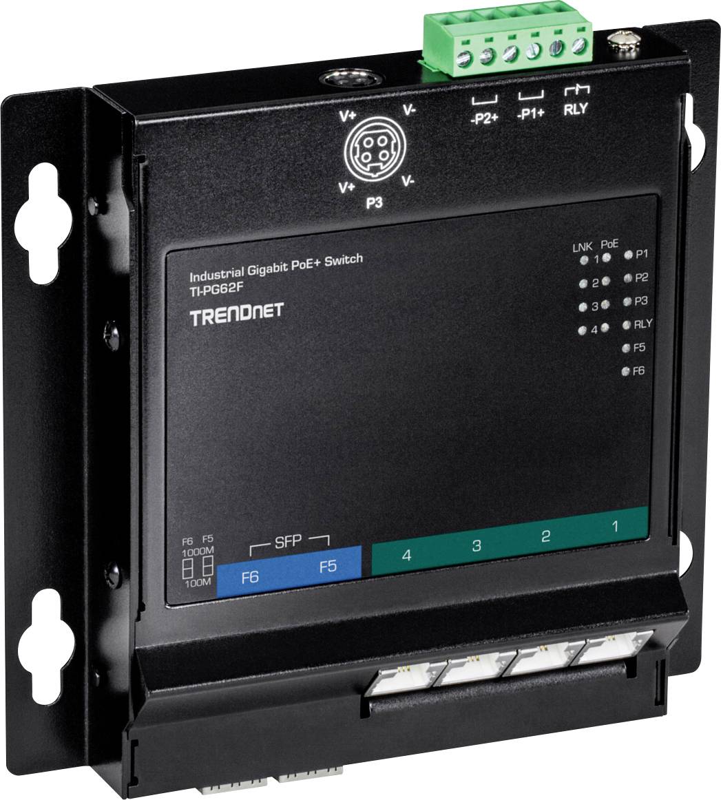 TrendNet 21.22.1455 TI-PG62F Switch ethernet industriale 10 / 100 / 1000 MBit/s