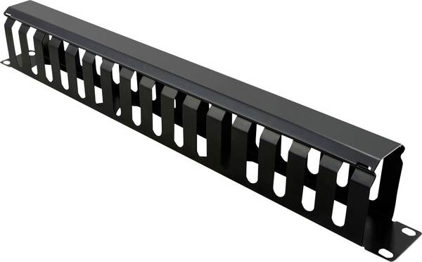 Pannello frontale VALUE 19" 1 U con canale di smistamento 40 x 60 mm, nero
