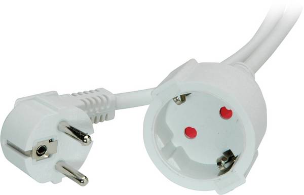 Cavo di prolunga per contatti di terra VALUE, 230VAC, bianco, 3 m