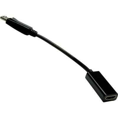 Un cavo adattatore HDMI nero con un connettore femmina sul lato destro e un connettore maschio sul lato sinistro.
