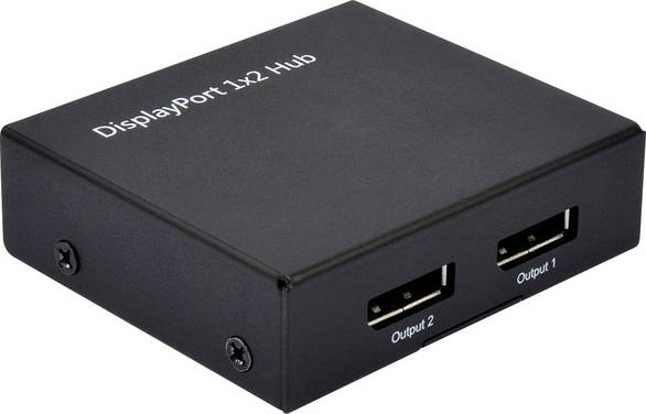 Value   Distributore, splitter DisplayPort  3840 x 2160 Pixel Nero