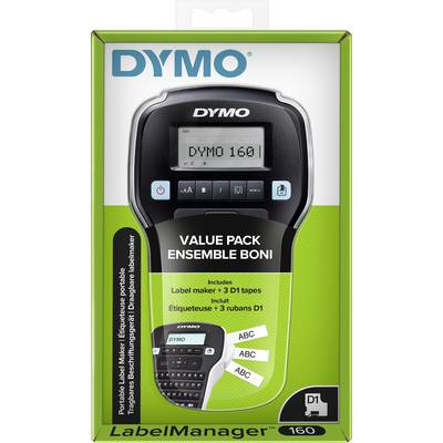 DYMO Labelmanager 160 Vorteilspaket 3xD1 Etichettatrice Adatto per nastro: D1 12 mm, 9 mm, 6 mm