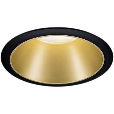 Plafoniera nera con interno dorato, ideale per l'illuminazione di accento in ambienti residenziali o commerciali moderni.