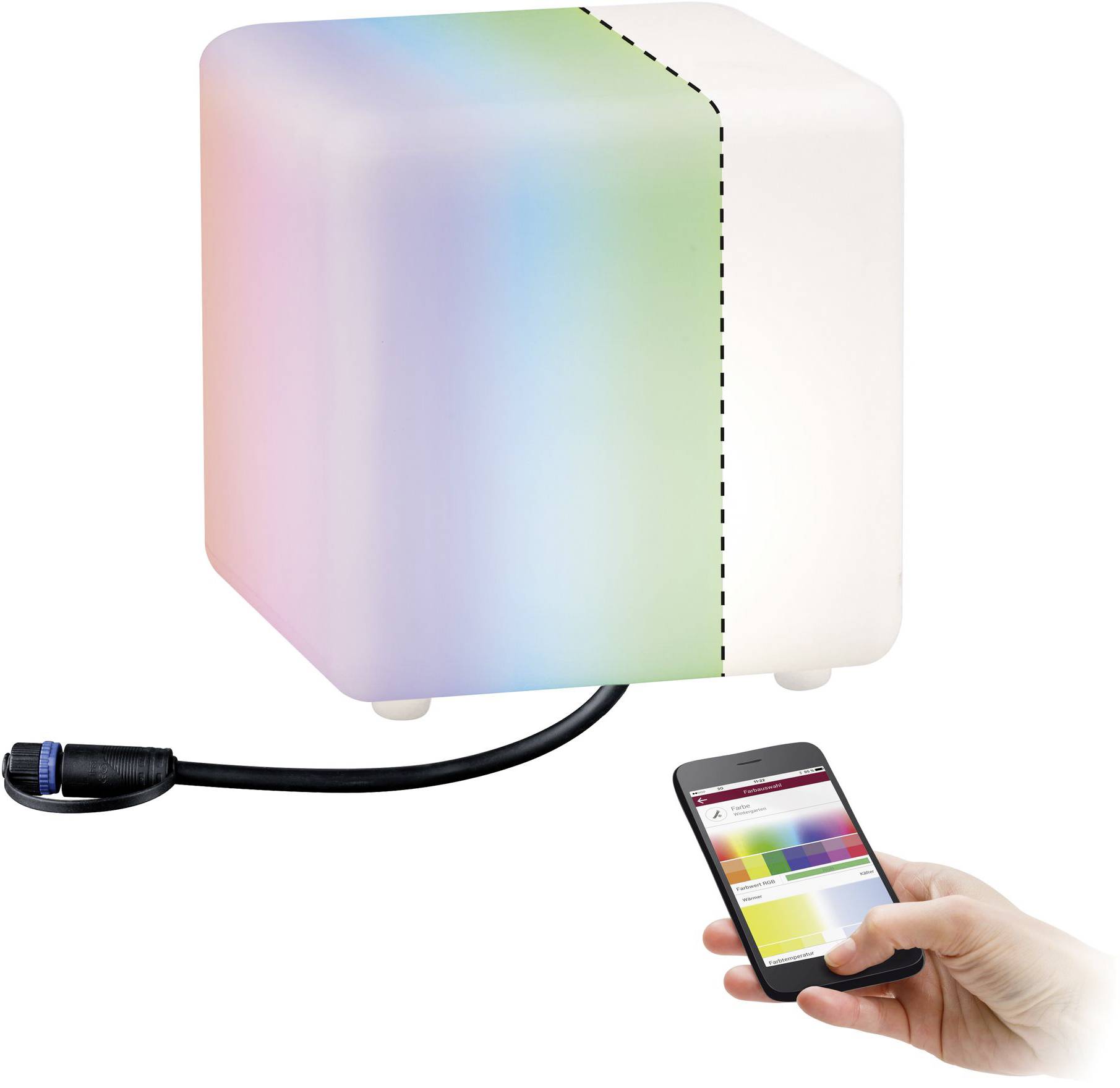 Paulmann Lichtob Cube 94268 Sistema d'illuminazione Plug&Shine ZigBee LED (monocolore) 2.8 W Bianco caldo Bianco