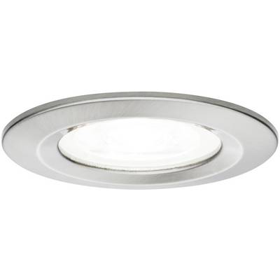 Plafoniera LED rotonda in involucro argentato, che mostra un design moderno e minimalista per l'illuminazione residenziale o commerciale.