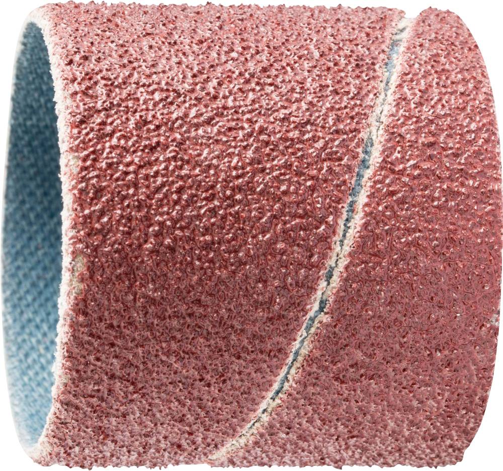 Nastro abrasivo per rettifica con granulometria grossa, rosa, per asportazione di materiale e finitura superficiale di metalli e legno duro.