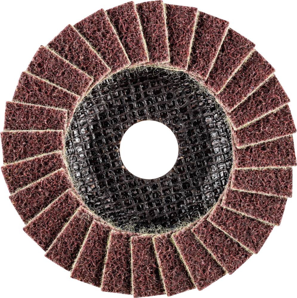Un disco mop rotobrunastro con lamelle disposte concentricamente.