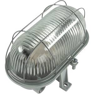 REV Ovalleuchte Kunstst.LED 7W gr Lampada impermeabile LED (monocolore) E27 7 W Bianco caldo Grigio