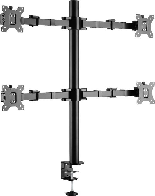 <br>  SpeaKa Professional<br>  SP-MM-540<br>  <br>  Supporto per monitor<br>  4 Display:  (s)<br>  43,2 cm (17") - 81,3 cm (32")<br>  Nero<br>  Ruotabile, Regolabile in altezza, Inclinabile, Girevole<br>