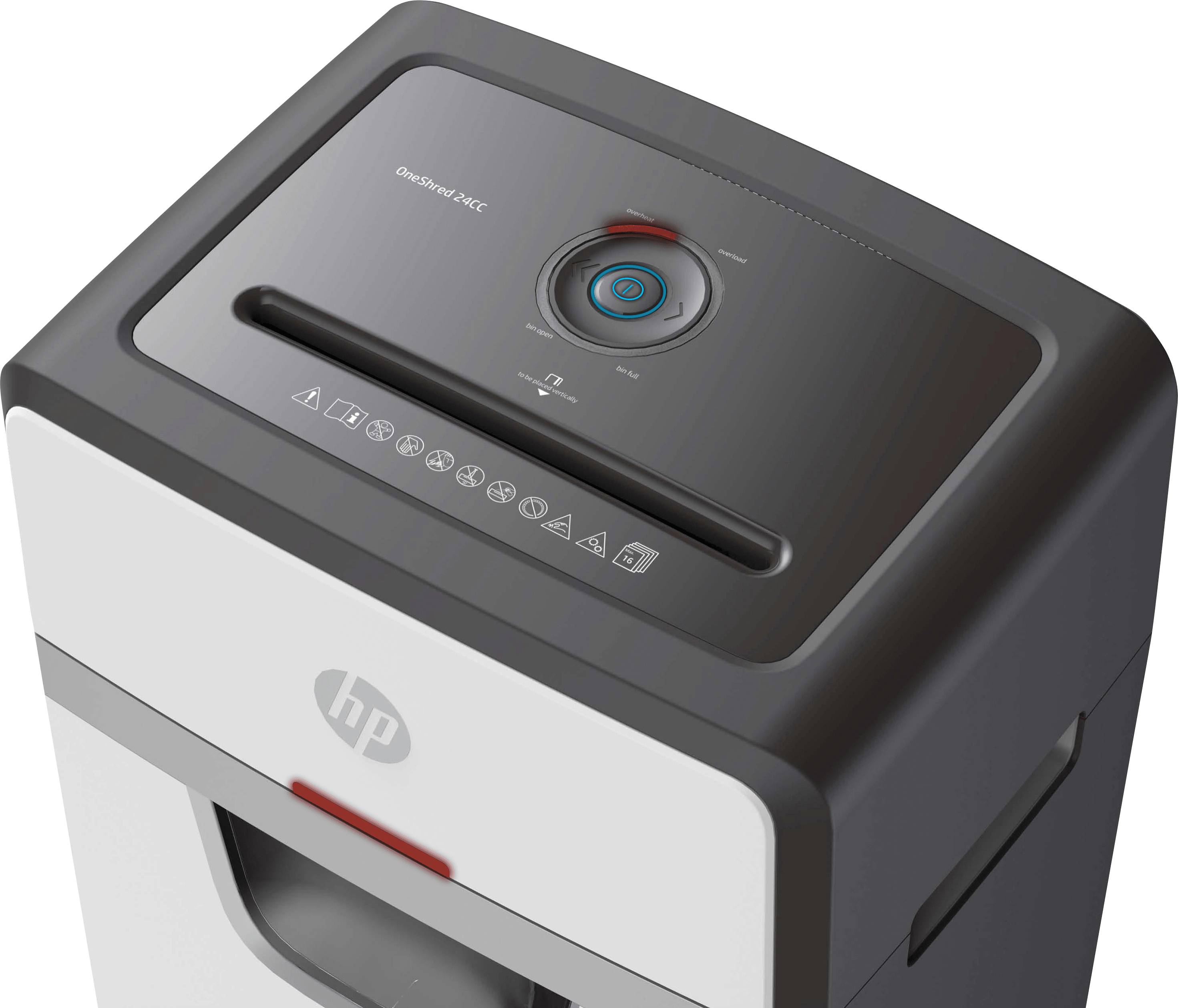 HP OneShred 24CC Distruggi documenti 24 Taglio a frammenti 4 x 35 mm 30 l Distrugge anche Graffette, Carta di credito, P-7