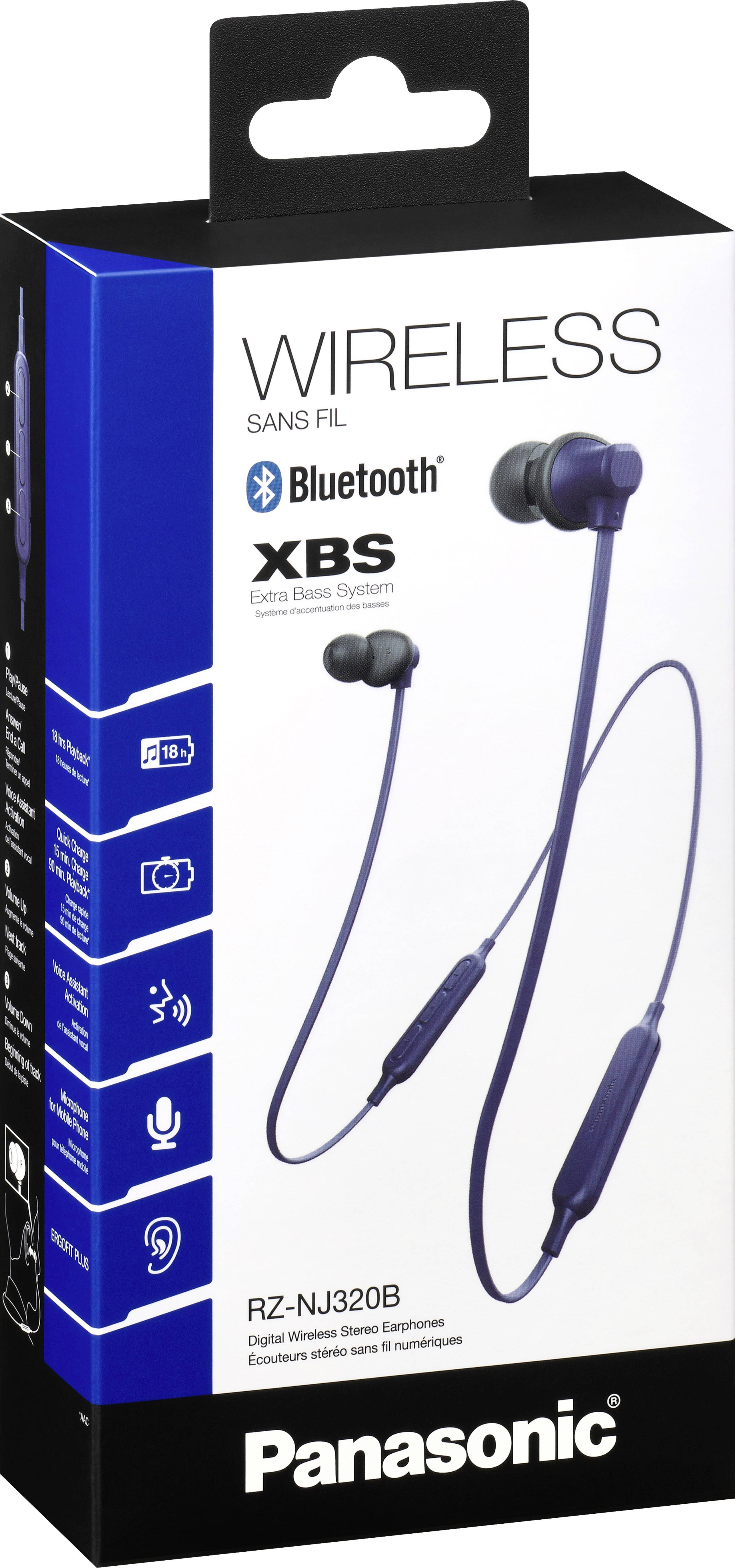 Panasonic RP-NJ320BE-A Cuffie Bluetooth con Controllo Vocale Blu-2