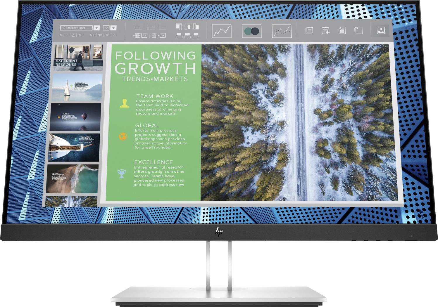 HP E24q G4 Monitor LED ERP E (A - G) 60.5 cm (23.8 pollici) 2560 x 1440 Pixel 16:9 5 ms DisplayPort, HDMI ™, USB 3.2 (Gen 1x1), VGA IPS LED