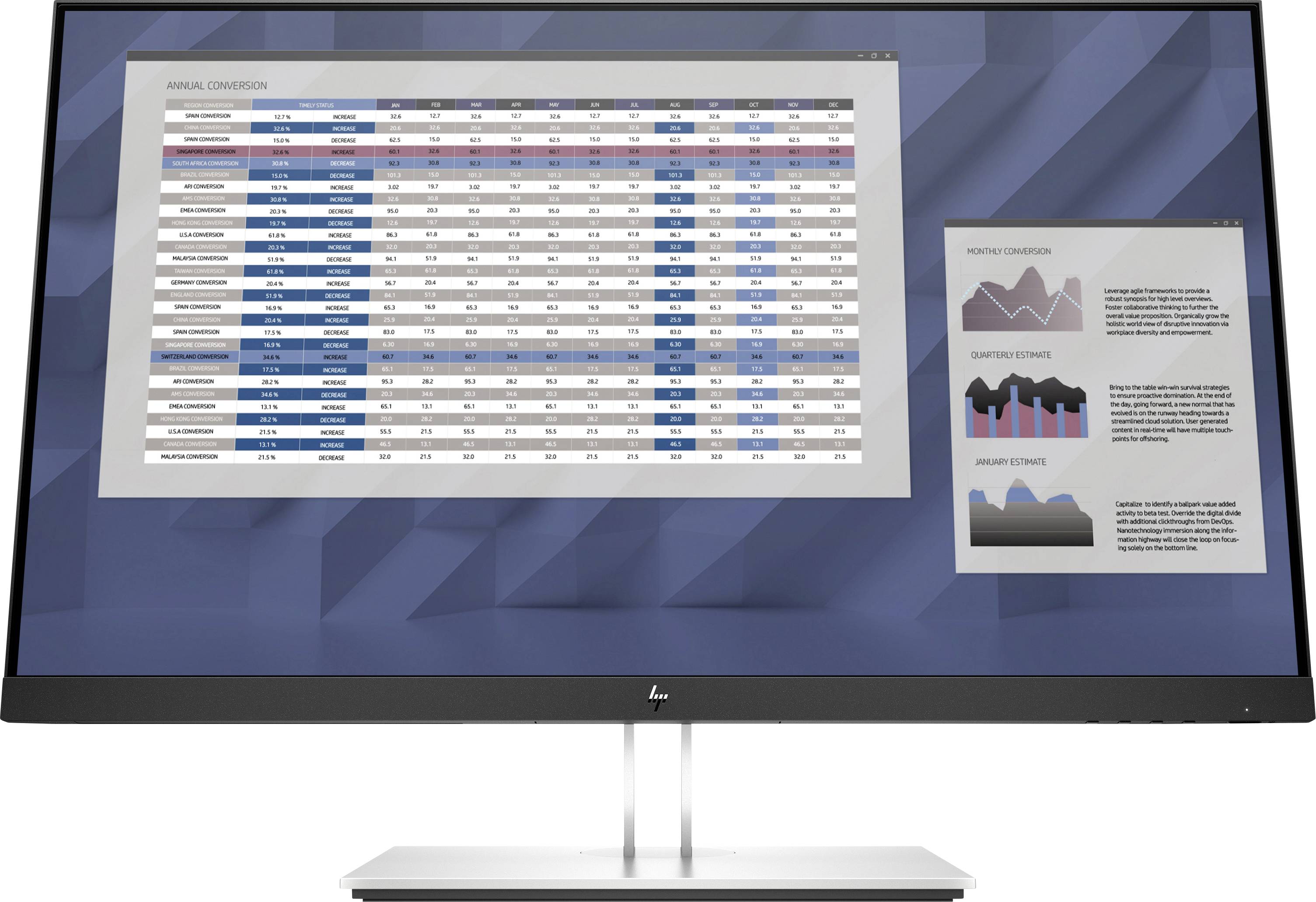 HP E27 G4 Monitor LED ERP D (A - G) 68.6 cm (27 pollici) 1920 x 1080 Pixel 16:9 5 ms DisplayPort, HDMI ™, VGA, USB 3.2 (Gen 1x1) IPS LED