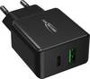 Ansmann HomeCharger HC218PD Caricatore USB 18 W 1x 2 USB-A, 1x USB-C ® Consegna di potenza Nero Ambiente interno