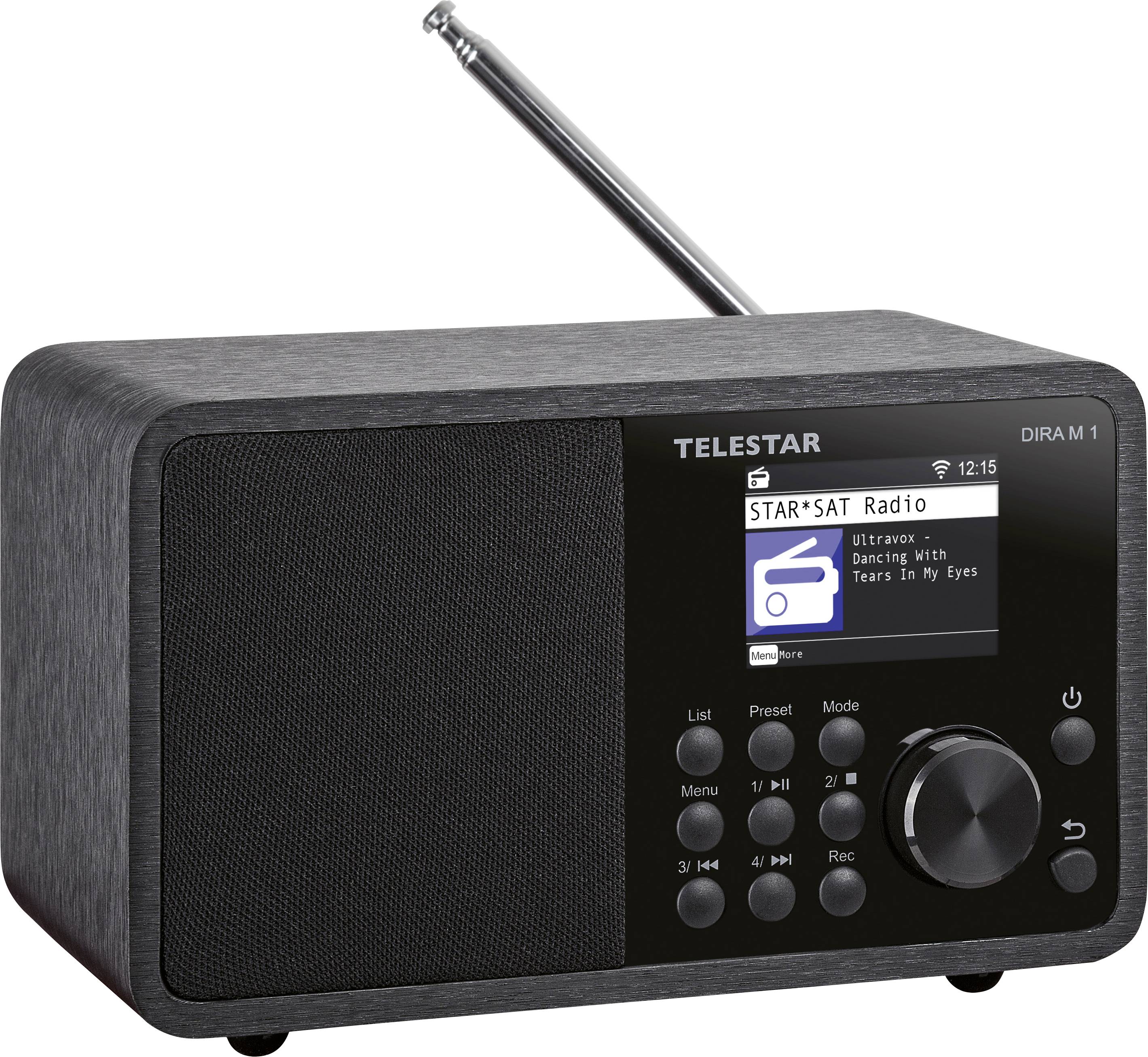 Telestar Radio Internet da tavolo Internet, DAB+, FM AUX, Bluetooth, DLNA, USB, WLAN, Internetradio funzione di registrazione , compatibile DLNA, incl. telecomando, Funzione allarme Nero