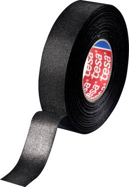 tesa  51025-00002-10 Nastro in tessuto  Nero (L x L) 25 m x 19 mm 1 pz.