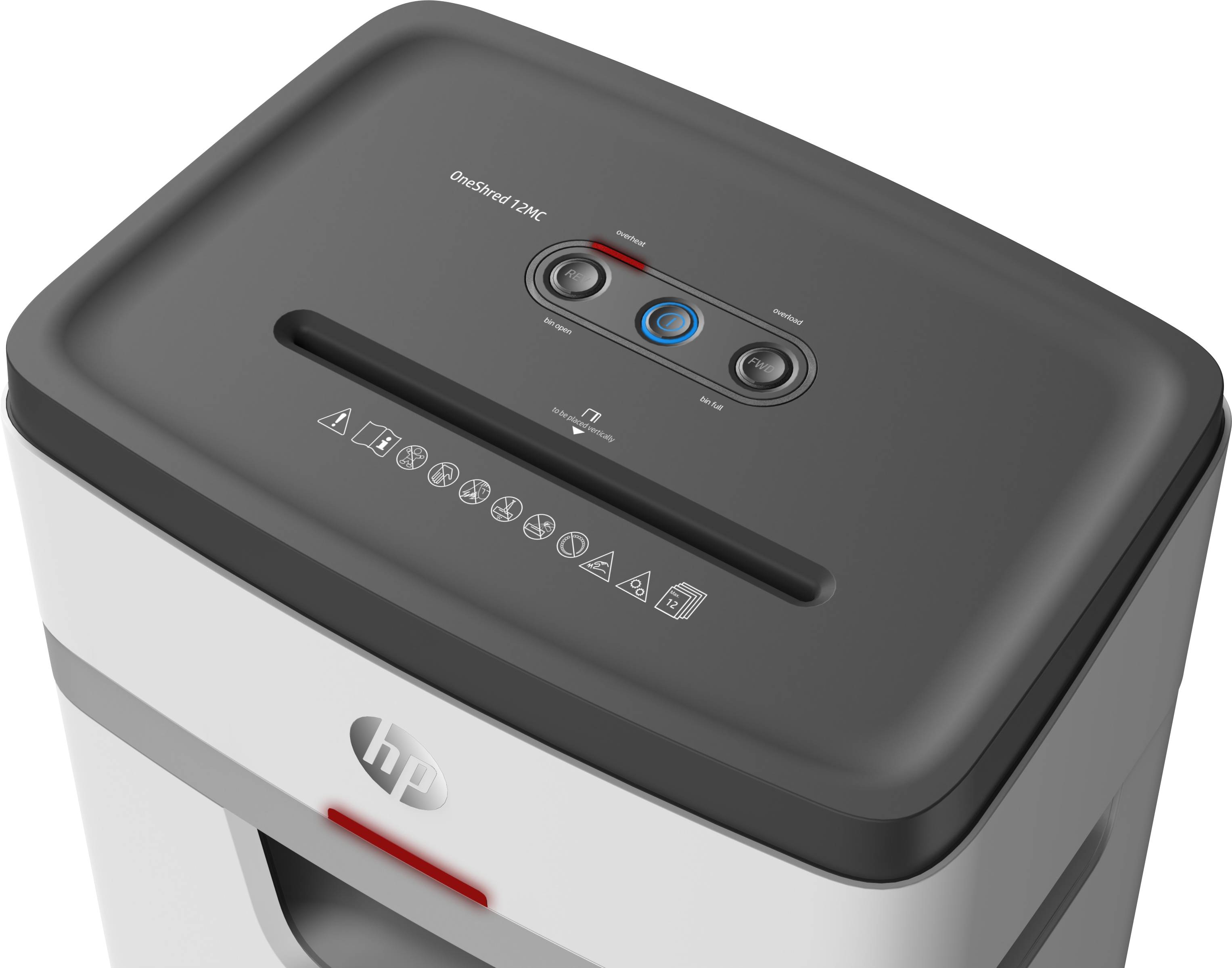 HP OneShred 12MC Distruggi documenti 12 Taglio a frammenti 4 x 35 mm 23 l Distrugge anche Graffette, Punti metallici, Ca-3