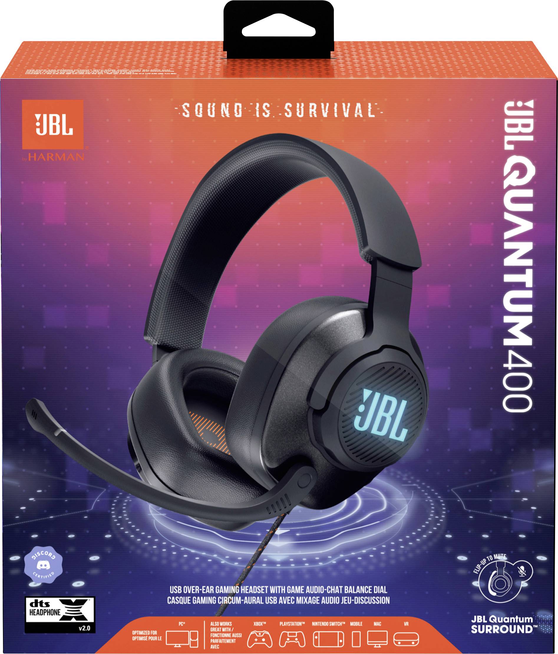 Jbl quantum 400 cuffie cablato a padiglione giocare usb tipo-c nero-6