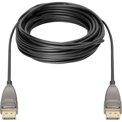 Un lungo cavo HDMI nero con due connettori, ciascuno contrassegnato con la scritta 'Source' e 'Display', per la trasmissione di segnali video e audio.