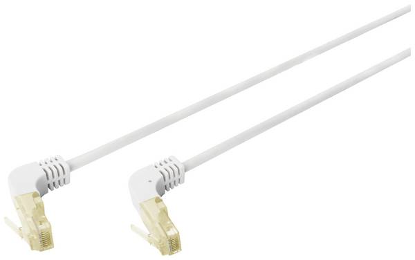 Digitus DK-1644-A-15090 RJ45 Cavo di rete, cavo patch CAT 6A S/FTP 15.00 m Grigio angolato 90° verso il basso, Schermato, Privo di alogeni, doppia schermatura 1 pz.