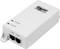 Adattatore Power-over-Ethernet (PoE) bianco con due porte Ethernet, etichettate 'LAN' e 'POE'. Indicatori LED per 'POWER' e 'ACTIVE'.