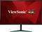 Monitor ViewSonic, sfondo rosso con logo e tre uccelli a destra.