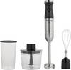 Tristar mx-4839 frullatore a immersione multifunzione 800w con frusta tritatutto e misurino inox nero