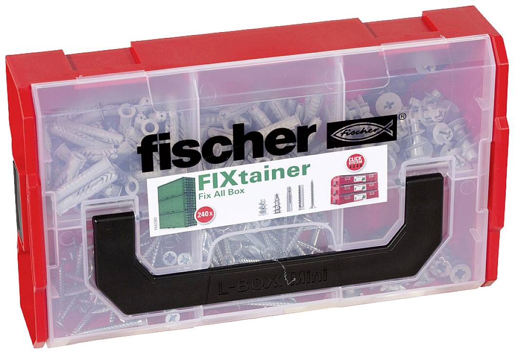 Fischer 534092 FIXtainer - UX, SX, GK Assortimento tasselli 240 pz.
