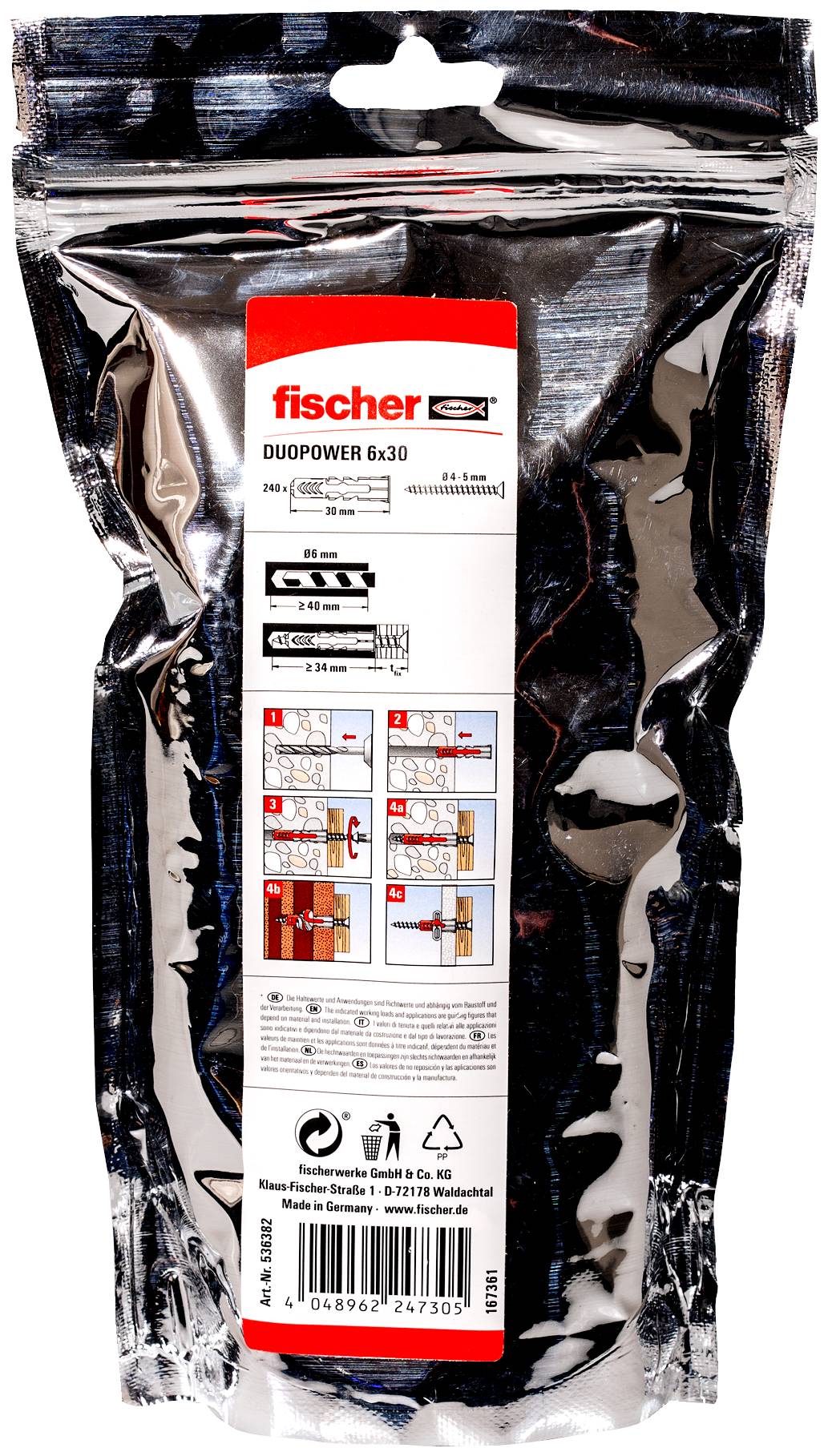 Fischer 536382 DUOPOWER 6 BigPack Tassello 30 mm 6 mm 240 pz.-2