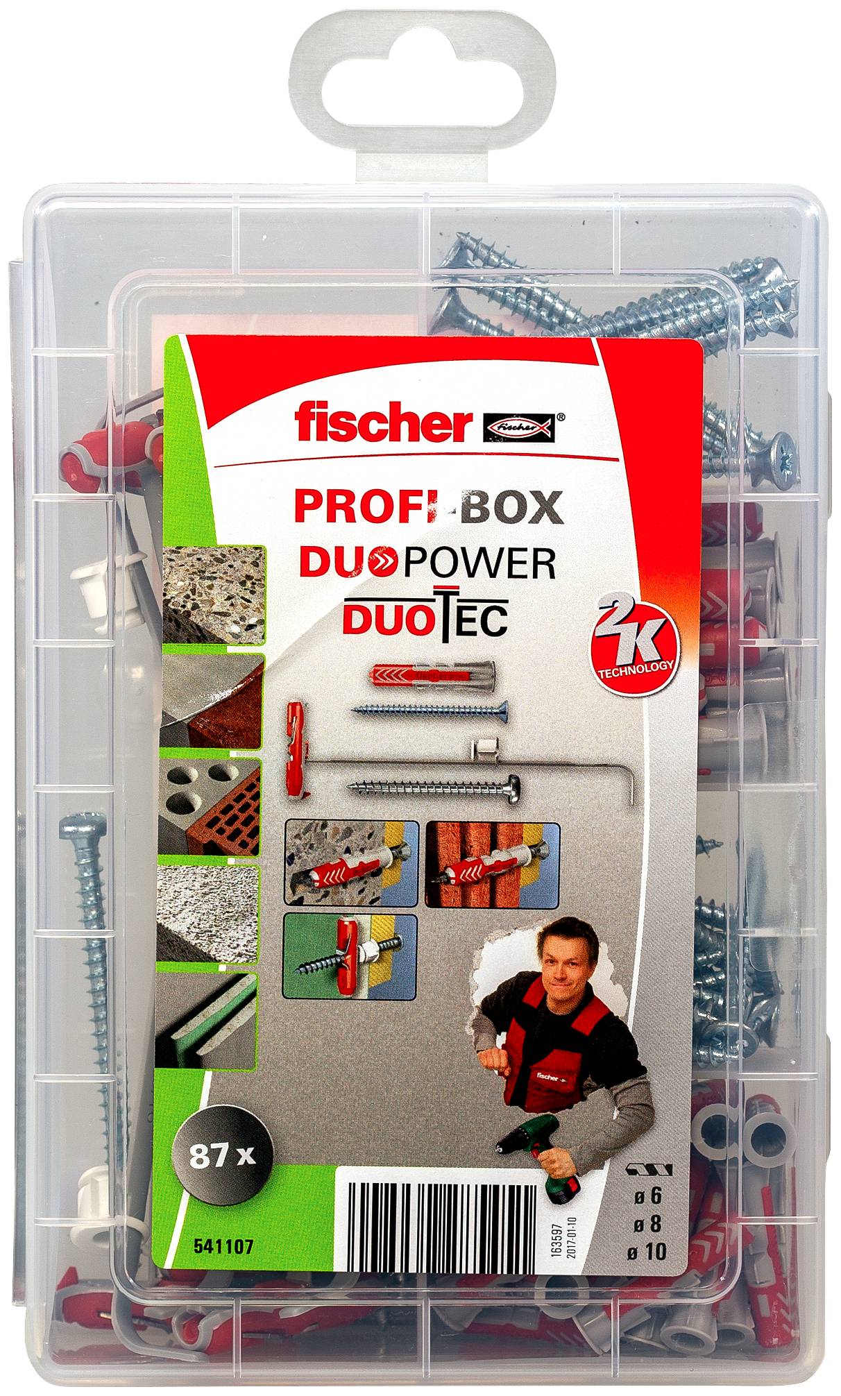 Fischer 541107 PROFI-BOX DUOPOWER-DUOTEC Assortimento tasselli 1 KIT-5