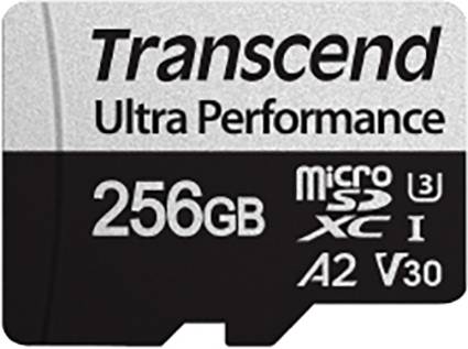 Scheda microSDXC Transcend Ultra Performance da 256 GB, UHS-I U3, A2 V30