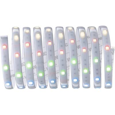 Striscia luminosa a LED con diodi a emissione luminosa di colori diversi a intervalli regolari.