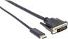 Manhattan USB-C® / DisplayPort Cavo adattatore Spina USB-C®, Spina DisplayPort 1.00 m Nero 152471 Slimline Cavo USB-C®