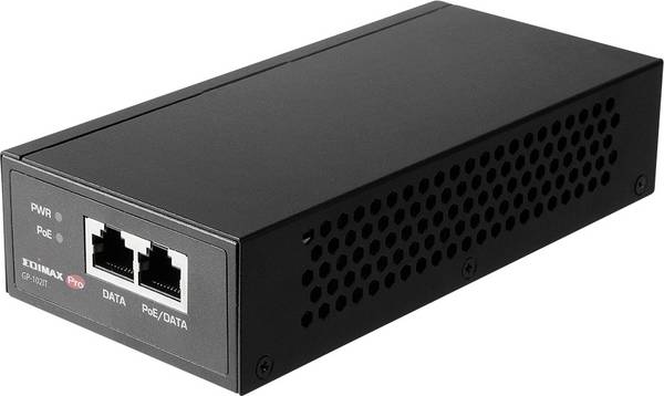 EDIMAX GP-102IT Iniettore PoE 10 / 100 / 1000 MBit/s IEEE 802.3af (12.95 W), IEEE 802.3at (25.5 W), IEEE 802.3bt