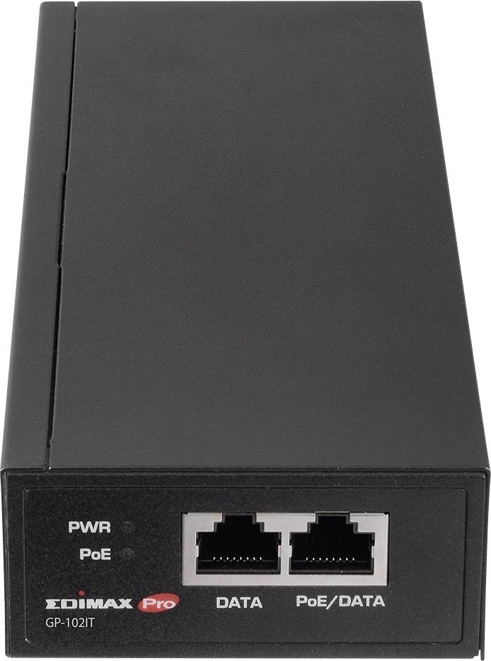 EDIMAX GP-102IT Iniettore PoE 10 / 100 / 1000 MBit/s IEEE 802.3af (12.95 W), IEEE 802.3at (25.5 W), IEEE 802.3bt-4