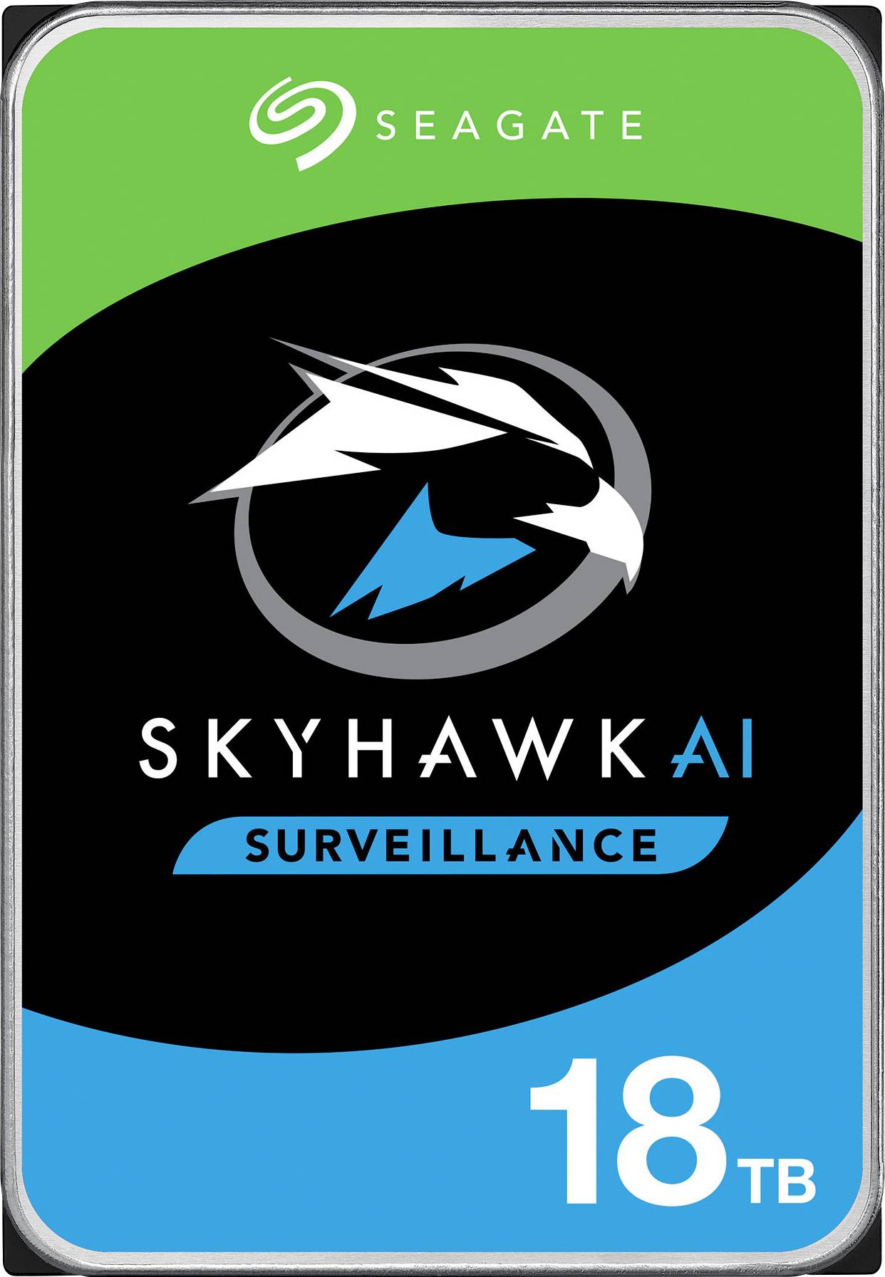 Seagate SkyHawk AI ST18000VE002 - Festplatte - 18TB - intern - 3.5" (8,9 cm) - SATA 6Gb/s - Puffer: 256MB - mit 3 Jahre