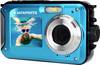 AgfaPhoto Digitalkamera Fotocamera digitale 24 Megapixel Blu incl. Batteria, incl. Custodia Macchina fotografica subacquea, Impermeabile fino a 3m, Video Full HD, Display frontale, Batteria integrata, Stabilizzatore d'immagine
