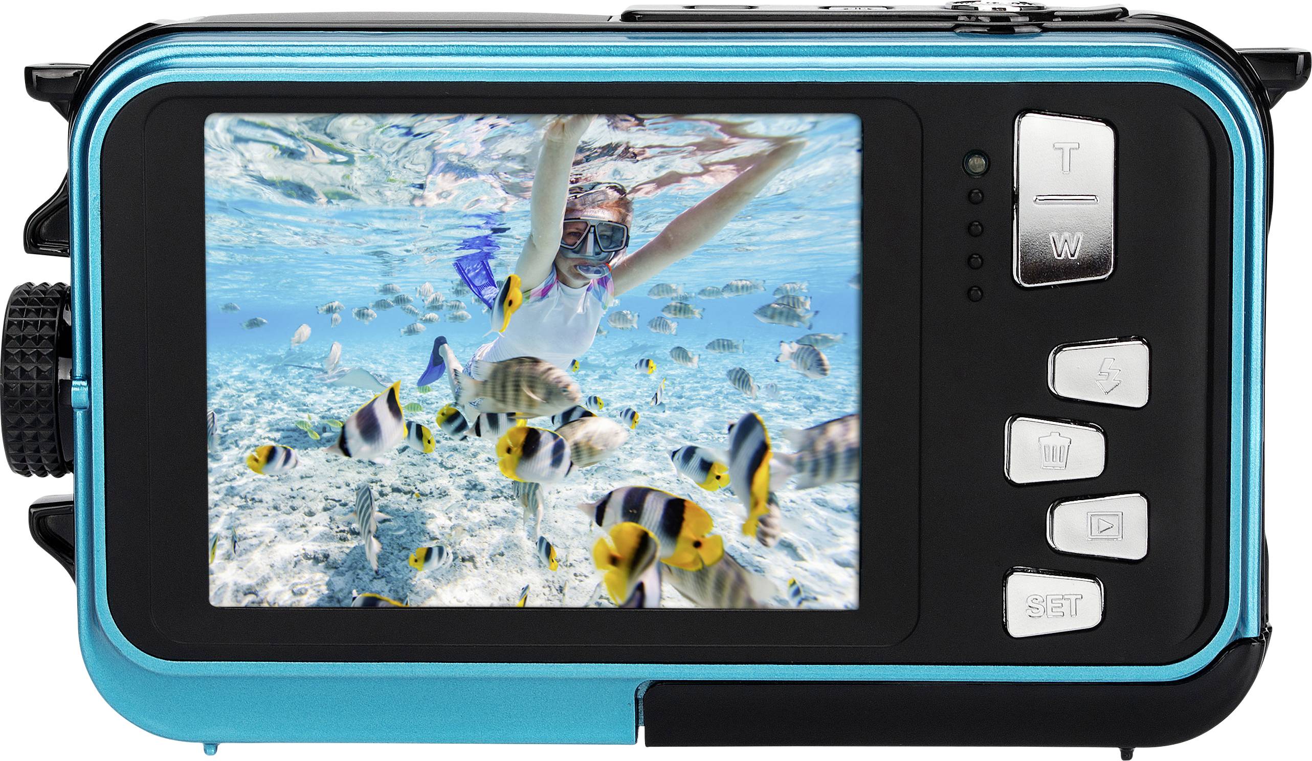 AgfaPhoto Digitalkamera Fotocamera digitale 24 Megapixel Blu incl. Batteria, incl. Custodia Macchina fotografica subacqu-2