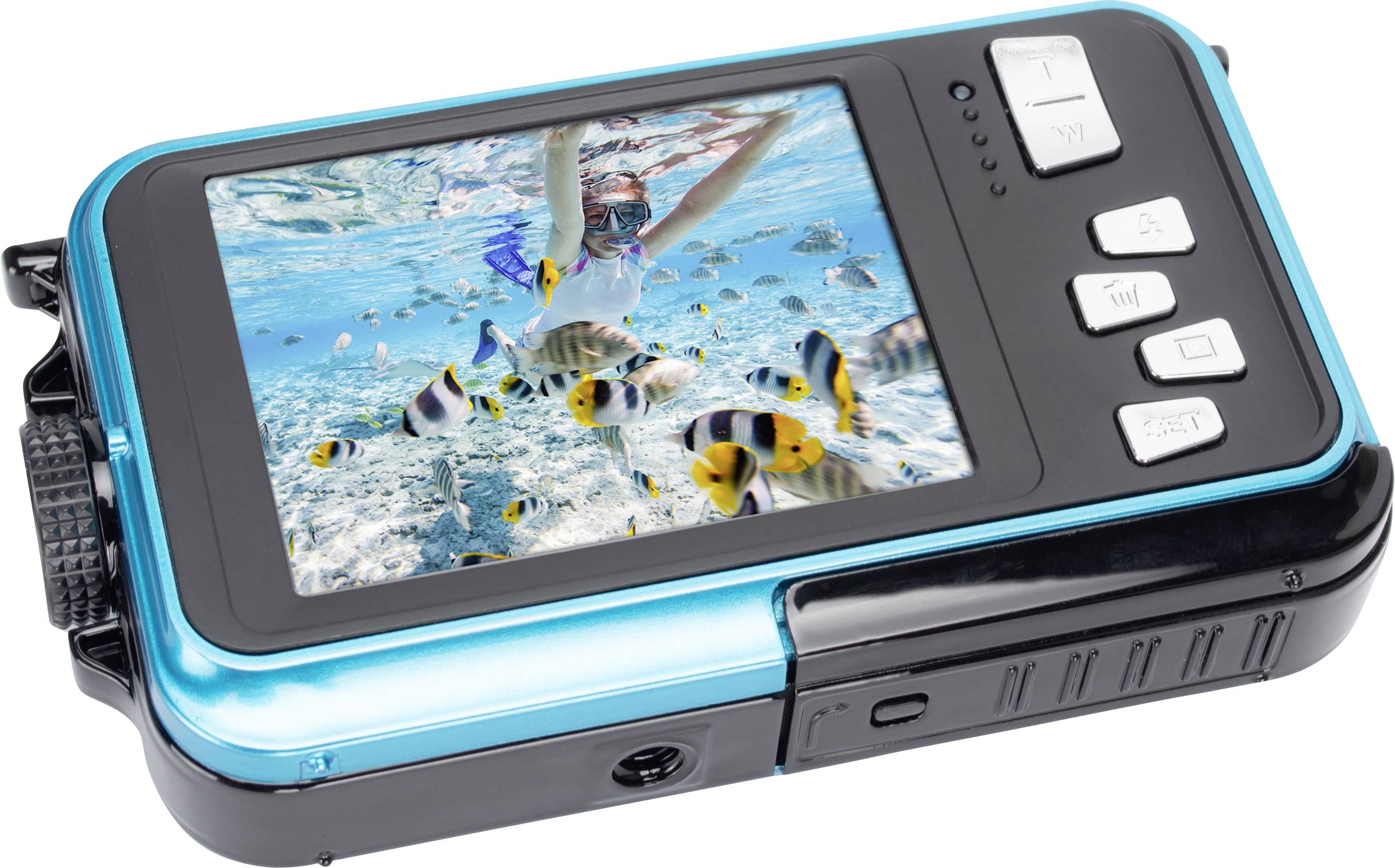 AgfaPhoto Digitalkamera Fotocamera digitale 24 Megapixel Blu incl. Batteria, incl. Custodia Macchina fotografica subacqu-4