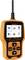 Un scanner diagnostico OBD2 arancione con un display che mostra vari strumenti diagnostici. Adatto per la diagnosi dei veicoli.