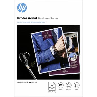 Confezione di 'HP Professional Business Paper' con l'immagine stampata di un abito e accessori. 'Per stampanti laser'.