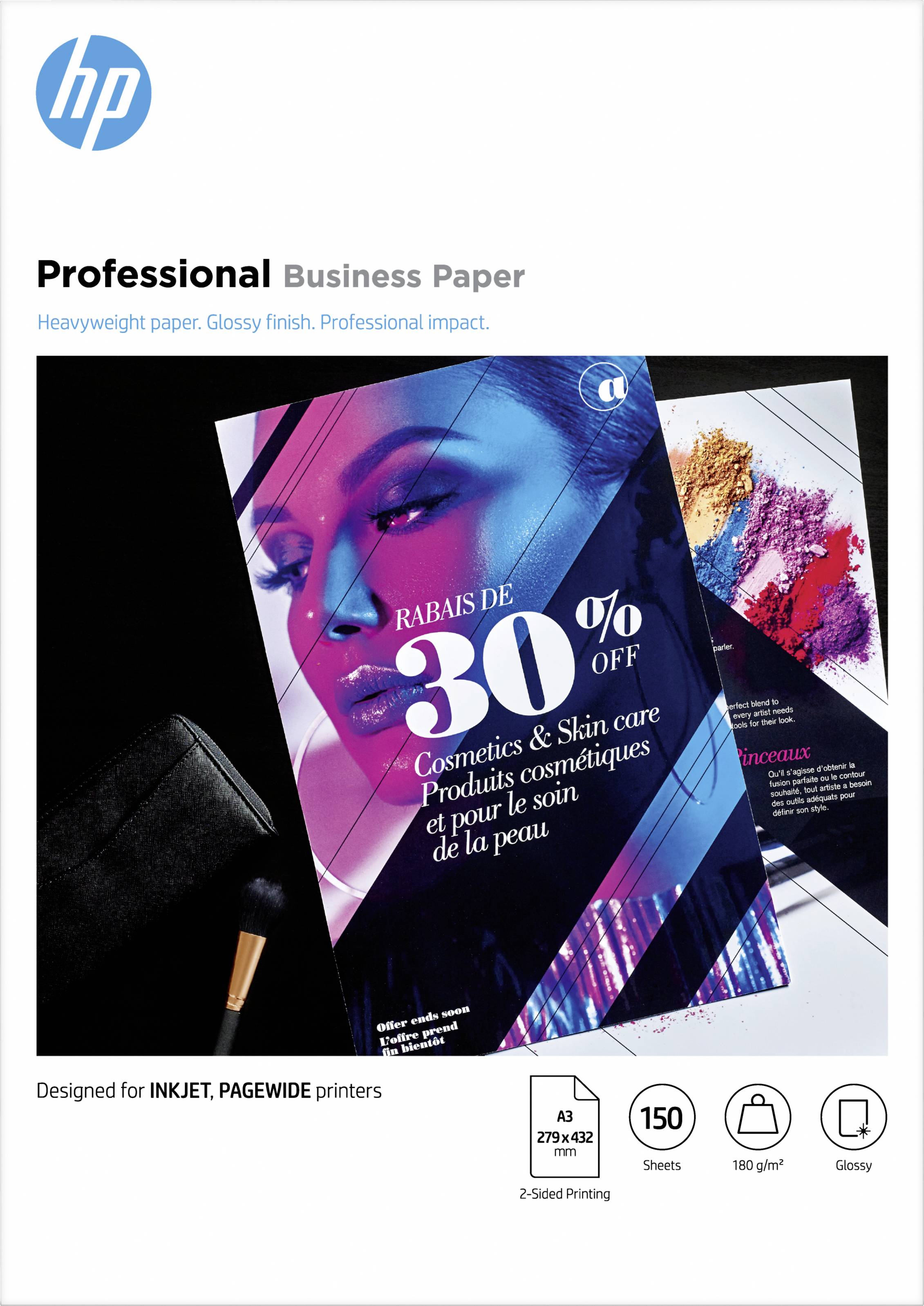 HP Professional 7MV84A Carta fotografica DIN A3 180 g/m² 1 pz. Lucida