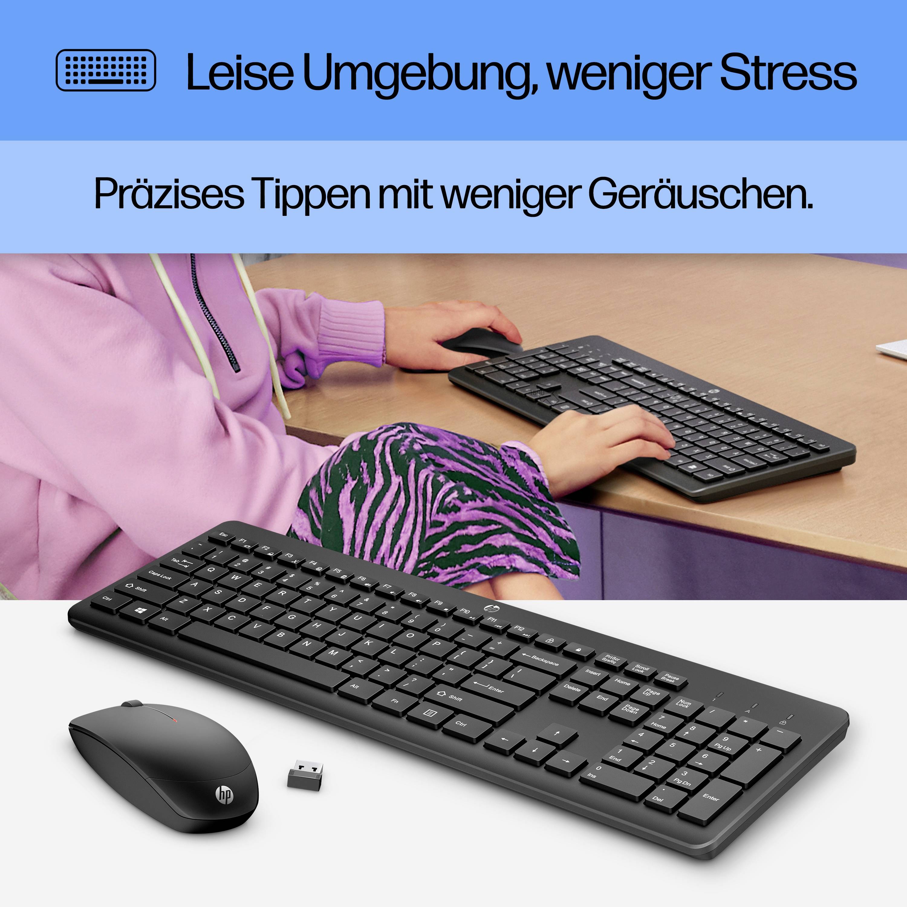 HP 230 WL Senza fili Kit tastiera, mouse Tedesco, QWERTZ-7