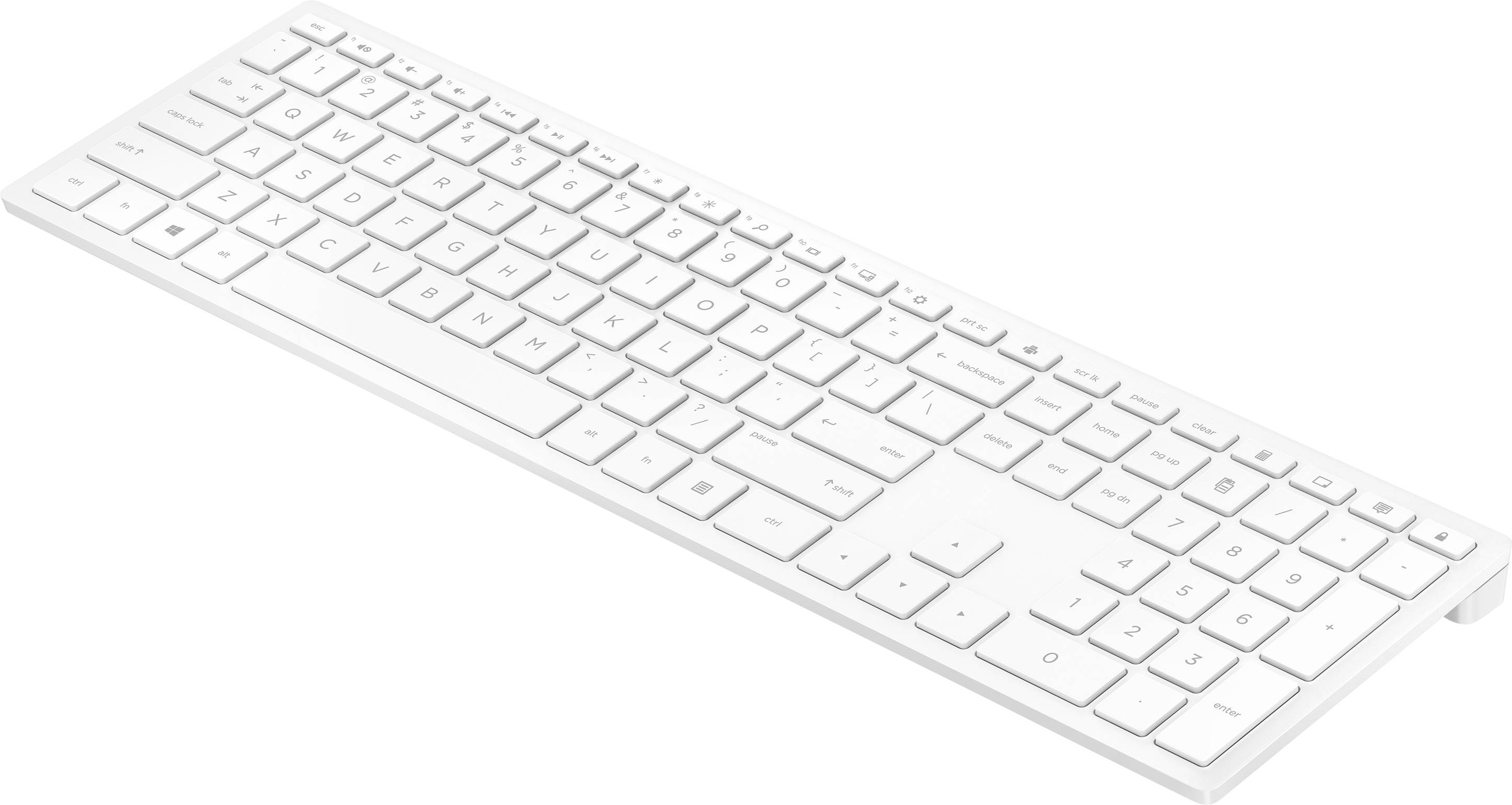 HP Pavilion 600 Senza fili, USB Tastiera Tedesco, QWERTZ Bianco
