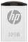 Una chiavetta USB con logo HP e la scritta '32GB', superficie color argento, probabilmente un dispositivo di archiviazione dati.