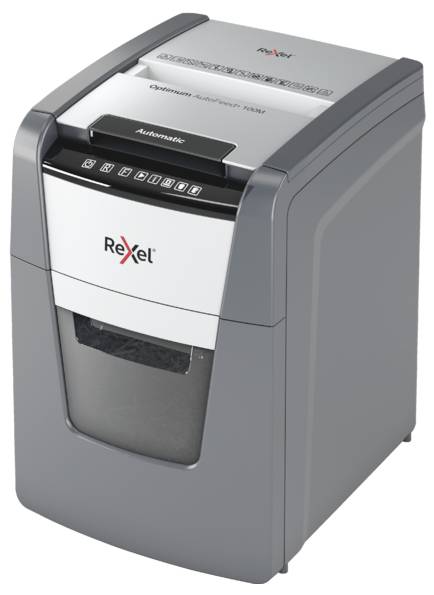 Rexel Optimum AutoFeed+ 100M Distruggi documenti 100 Foglio Microcut 2 x 15 mm P-5 34 l Distrugge anche Graffette, Punti-0