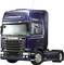 Camion Scania blu della serie Streamline, vista laterale, senza rimorchio.