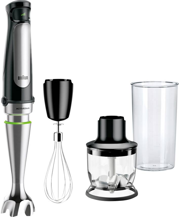 Braun Braun Multiquick 7 MQ 7025X - Handmixer - 1 kW Frullatore ad immersione 1000 W Nero, acciaio inox-0